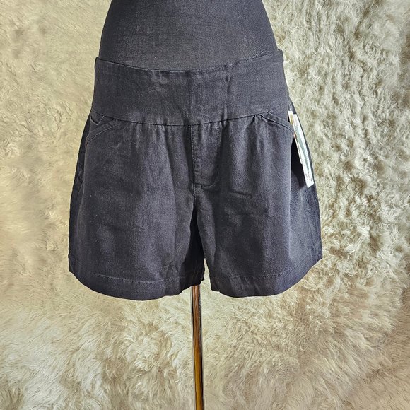 NWT JAG Jeans Women's Black Ainsley Pull on Classic Fit 5" Short Size 10 - Picture 1 of 10